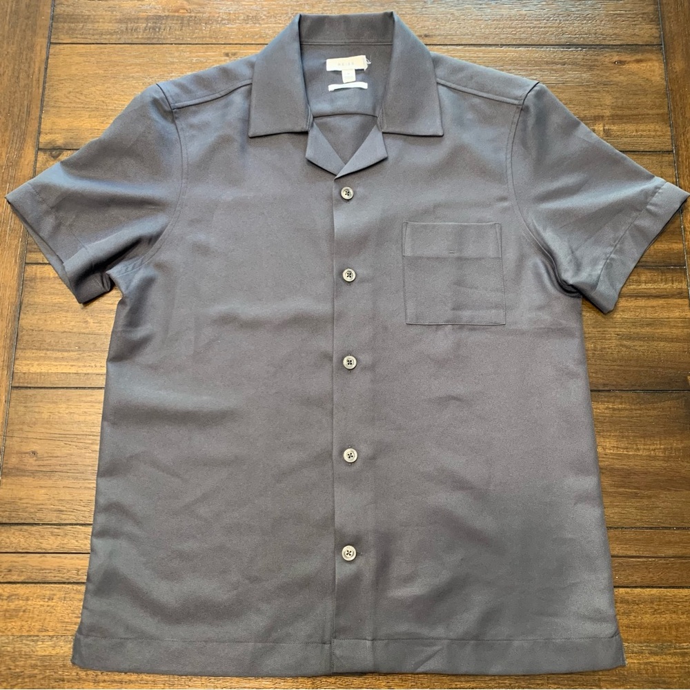 Reiss Cuban Collar Button Down Shirt Size Medium